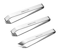 maxin Lot de 3 pinces à épiler en acier inoxydable 2 plates et 1 pince inclinée pour enlever les arêtes de poisson, les aiguilles, les écailles
