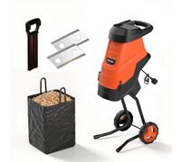 MAXLANDER 2600W broyeur vegetaux et Branches | Broyeur végétaux thermique 45 mm, lames SK5 double face + bac 45 L, pour compost et nettoyage jardin