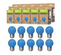 Maxled, Light is Led! 10 Pack Ampoule LED Couleur E27 G45 Ampoules Colorées Ampoule Guirlande Exterieure pour Décoration Noël & Halloween Veilleuses De Intérieur Fête Bar Équivalent 10W-Bleu Lampe