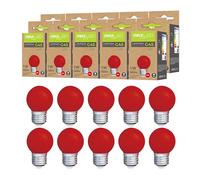 Maxled, Light is Led! 10 Pack Ampoule LED Couleur E27 G45 Ampoules Colorées Ampoule Guirlande Exterieure pour Décoration Noël & Halloween Veilleuses De Intérieur Fête Bar Équivalent 10W-Rouge Lampe