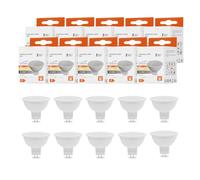 Maxled, Light is Led! 10X Ampoules LED GU5.3 MR16, 5W Remplace Une Ampoule Halogène 60W Blanc Chaud 3000K Angle Rayonnement 100 Degrés Spot 350LM Spot LED CA/CC 12V Sans Scintillement