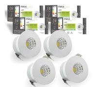 Maxled, Light is Led! 4x Mini Spots LED Encastrables 3W 210lm Petits Spots Encastrables Plafond Ø40mm Blanc Neutre 4000K Spots COB Encastrables pour Plafond Diamètre D'encastrement Φ35mm Aluminium