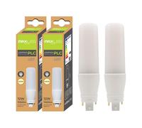 Maxled, Light is Led! Lot de 2 Ampoules LED G24 Tube Plc 2 Broches 12W Blanc Neutre 4000K Équivalent 90W 1150lm Ampoule Led Haute Efficacité Adaptée Pour Cuisine Chambre Salle À Manger Non Dimmable