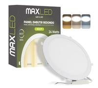 Maxled, Light is Led! Spot Encastrable LED 24W 230V Ø300mm, 1920lm Spots Plafonnier Non Dimmable 3000K-6000K Spots Plats Encastrables pour Plafond Dimensions Du Trou Φ285mm Aluminium