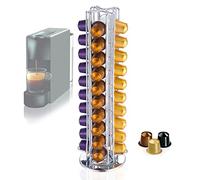 MaxMiuly Support rotatif pour 40 capsules de Café Originales, Porte-Capsules,Argenté