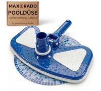 Maxorado Deluxe Brosse de sol pour piscine ou pour manche télescopique avec raccord de tuyau Ø 32/38 mm et brosse en nylon