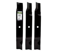 MAXPOWER 561554B Lot de 3 Lames pour MTD Cub Cadet, Troy-Bilt Remplace OEM # 02005019, 1005338, 94204415, Noir