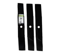 Maxpower 561816B Lot de 3 Lames pour Coupe John Deere 54" Remplace OEM n° M143520 Noir