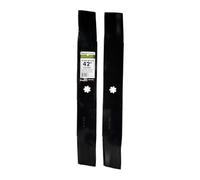 MaxPower 561821B Lot de 2 Lames Robustes pour tondeuses John Deere 106,7 cm Remplace Les modèles OEM AM137327, AM141032, AM141034, M154061, M154062