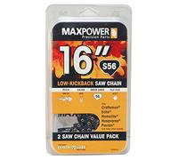 Maxpower Lot de 2 chaînes de rechange pour scies Craftsman, Echo, Homelite, Poulan et autres scies S56 40,6 cm