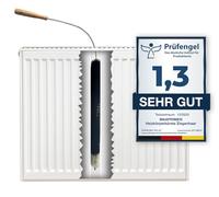 Maxprime® Brosse de radiateur flexible pour radiateur 120 cm - Brosse de nettoyage 100 % poils de chèvre comme aimant à poussière - Brosse de chauffage - Plumeau