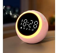 Maxstar Réveil Digital Intelligent avec 25 Sons Apaisants, Veilleuse,Snooze,Minuterie,Volume et Luminosité Réglables - Réveil de Chevet pour Enfants,Adultes (Bruit Blanc pour Sommeil)