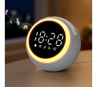 Maxstar Réveil Digital Intelligent avec 25 Sons Apaisants, Veilleuse,Snooze,Minuterie,Volume et Luminosité Réglables - Réveil de Chevet pour Enfants,Adultes (Bruit Blanc pour Sommeil)