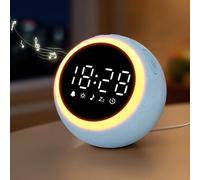 Maxstar Réveil Digital Intelligent avec 25 Sons Apaisants, Veilleuse,Snooze,Minuterie,Volume et Luminosité Réglables - Réveil de Chevet pour Enfants,Adultes (Bruit Blanc pour Sommeil)