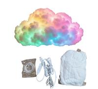 Maxtonser Lampe décorative créative en forme de nuage cousue à la main avec effets d'éclairage multicolores dynamiques alimentés par USB pour des ambiances uniques de la pièce