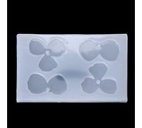 Maxtonser Moule en silicone en forme de pétale de fleur avec trou en résine pour loisirs créatifs, porte-clés, colliers, boucles d'oreilles, breloques