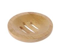 Maxtonser Porte-savon en bois naturel - Rond - Durable - Sèche rapidement le savon - Apporte une sensation traditionnelle à votre salle de bain