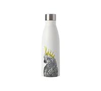 Maxwell & Williams - Bouteille Isotherme Double Paroi en Inox 18/8, Dessin Fleuri de Cacatoès à Huppe Jaune, Collection Marini Ferlazzo, 500 ml - Blanc et Jaune