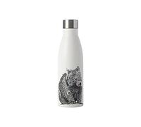 Maxwell & Williams Bouteille Isotherme Double Paroi en Inox 18/8, Dessin Fleuri de Wombat, Collection Marini Ferlazzo, 500 ml - Blanc
