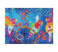 Maxwell & Williams Love Hearts Serviette de table imprimée avec motifs de filles arc-en-ciel, 1% coton, bleu, 5 x 7 cm