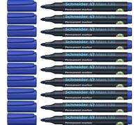 Maxx 130 Marqueurs Permanents (Épaisseur De Trait: 1-3 Mm, Rechargeables) Lot De 10, Bleu