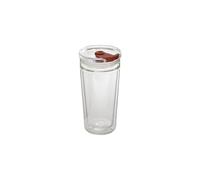Maxxo Coffee To Go Bouteille isotherme en verre borosilicate à double paroi pour café et thé, anti-fuite, durable et passe au lave-vaisselle (slim / 350 ml)