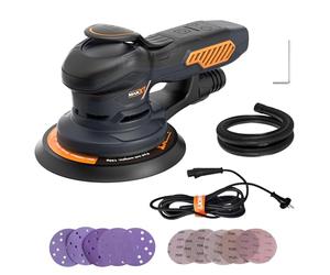 MAXXT 350W Ponceuse Excentrique, Ponceuse orbitale 10000RPM,Papier de Verre 10PCS
