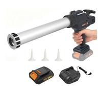MAXXT PISTOLET À MASTIC ÉLECTRIQUE POUR CARTOUCHES DE 600ML, PISTOLET À SILICONE 20V AVEC PILE DE 2000MAH POUR LE MATAGE ET L'ÉTANCHÉITÉ