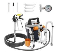 Maxxt Pistolet Peinture Airless Haute Puissance 1300W, 220-240V~50Hz, Pression Max 3000PSI/20.7MPa, Débit 1,44L/min, Tuyau 7,5m, Buse 517, Manomètre & Accessoires Complets pour Maison et Professionnel