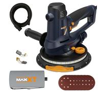 MAXXT Ponceuse manuelle 810 W pour cloisons sèches, ponceuse électrique pour murs, vitesse variable 1500-2800 tr/min, aspiration réglable, meulage grossier et fin, auto-aspiration
