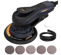 MAXXT Ponceuse Orbitale Excentrique Sans Balais 5,0 mm avec Variateur de Vitesse - Inclus 10 Disques de Ponçage de 150 mm - Idéale pour le Travail du Bois