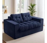 MAXYOYO Canapé 2 Places en Velours Côtelé, 150 cm, Fauteuil de Sol Rembourré avec Accoudoirs, Grand Pouf pour Chambre à Coucher et Salon
