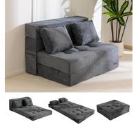 MAXYOYO Canapé-lit avec Matelas Pliant Confortable en 4 Parties de 15 cm d'épaisseur et 1 Coussin, canapé Pliant avec Fonction de Sommeil, Matelas d'invités Pliable