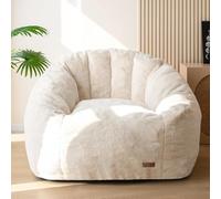 MAXYOYO Fauteuil Gonflable Adulte, Pouf Coquillage avec Rembourrage Doux, Canapé Lit en Fausse Fourrure pour Chambre et Salon