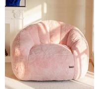 MAXYOYO Fauteuil Gonflable Adulte, Pouf Coquillage avec Rembourrage Doux, Canapé Lit en Fausse Fourrure pour Chambre et Salon