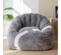 MAXYOYO Fauteuil Gonflable Adulte, Pouf Coquillage avec Rembourrage Doux, Canapé Lit en Fausse Fourrure pour Chambre et Salon