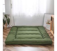 MAXYOYO Matelas Futon de Sol Japonais - Matelas Tatami de Appoint Lit Japonais,Futon Pliable avec Sac de Transport & Housse Matelas pour Les Voyages d'invités et Le Camping（Vert，90x190cm）
