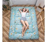 MAXYOYO Matelas Futon Japonais à Motifs, Matelas d'appoint matelassé, Lit d'invité, Matelas de Couchage Pliant Tatami Mat Respirant Lit d'invité pour Camping Couch, Ciste, 140 x 190 cm