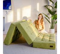 MAXYOYO Matelas Pliable 2 Places, Épaisseur 15cm Matelas Pliant pour Futon Convertible Canapé-lit Portable, Surmatelas pour Invités Lit d'Appoint, 135x190cm