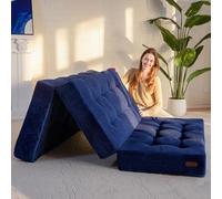 MAXYOYO Matelas Pliable 2 Places, Épaisseur 15cm Matelas Pliant pour Futon Convertible Canapé-lit Portable, Matelas pour Invités Lit d'Appoint, 135x195