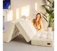 MAXYOYO Matelas Pliable 2 Places, Épaisseur 15cm Matelas Pliant pour Futon Convertible Canapé-lit Portable, Matelas pour Invités Lit d'Appoint, 135x195
