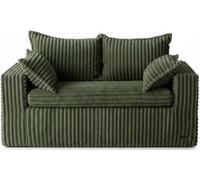 MAXYOYO Pouf en Fausse Fourrure de Bonne Qualité, Petit Canapé Rembourré avec Assise Profonde, Canapé 2 Places avec Mousse à Mémoire de Forme, pour Salon, Chambre à Coucher, Bureau, Aucun Montage