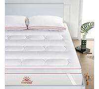 Maxzzz Topper Matelas en Microfibre 90 x 190 x 5 cm Anti-Allergique Surmatelas Ultra Doux Lavable avec Sangles d'angle élastiques