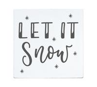 May and Berry Tampon en bois - Let it snow - 45 x 45 mm