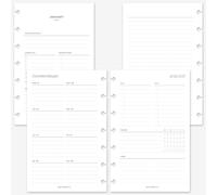 MAY PAPER CO. Mini HP Recharge pour planificateur hebdomadaire 2027 - Semaine sur deux pages - Agenda 7 disques - 11,8 x 17,8 cm (hebdomadaire avec traceur)