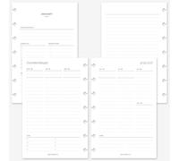 MAY PAPER CO. Mini HP Recharge pour planificateur hebdomadaire 2027 - Semaine sur deux pages - Agenda 7 disques - 11,8 x 17,8 cm (lignes verticales)
