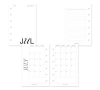 MAY PAPER CO. Planificateur mensuel 2026/2027 avec date mensuelle sur 2 pages classiques - Format de poche | juillet 2026 à juin 2027 | Recharge de planificateur | Début du dimanche | Mois séparables