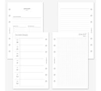 MAY PAPER CO. Recharge de planificateur hebdomadaire 2027 FC - Semaine sur deux pages pour agenda Franklin Covey Compact à 6 anneaux - 10,7 x 17,5 cm (hebdomadaire avec grille)