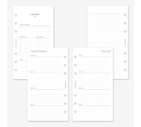 MAY PAPER CO. Recharge de planificateur hebdomadaire personnel 2027, une semaine sur deux pages, pour agenda personnel Filofax et LV MM à 6 anneaux 9,5 x 17,5 cm (lignes horizontales)