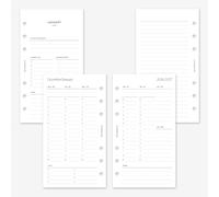MAY PAPER CO. Recharge de planificateur hebdomadaire personnel 2027, une semaine sur deux pages, pour agenda personnel Filofax et LV MM à 6 anneaux, 9,5 x 17,5 cm (horaire vertical)